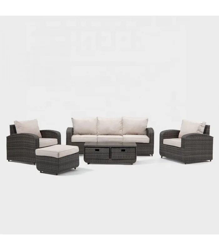 Hand-made Living Room Sofa Luxury Rattan Indoor
