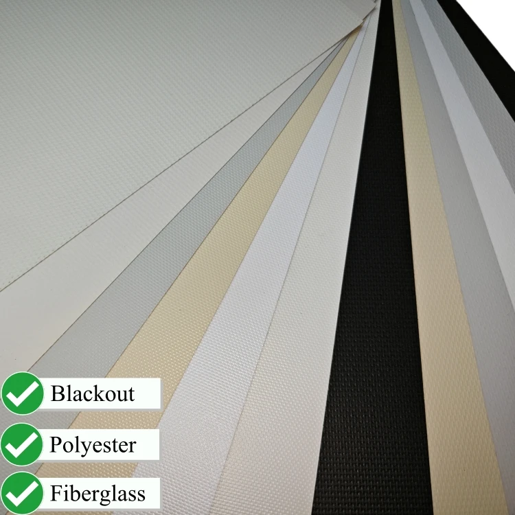 Hot Selling Polyester +PVC Openness 1% 3% 5% Roller Blind Fabric Sunshade Solar Screen Sunscreen Fabric