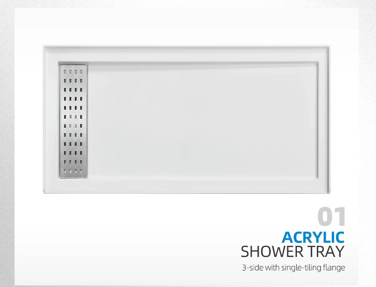 Hotel complete acrylic shower tray custom shower room base acrylic shower pan floor tray