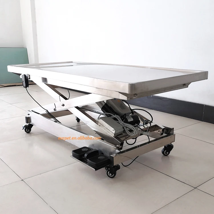 EURPET Veterinary Animal Operating Table Surgery Vet Bed Flat Top Stainless Steel Diagnosis and Treatment Table