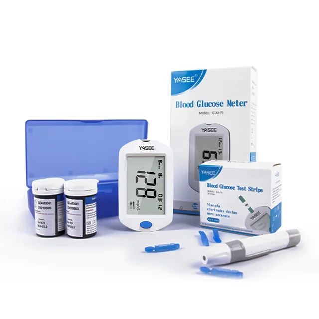 Home Care Safety Large Screen Blood Sugar Monitor Machine Diabetic Test Kit Test Strips Blood Glucose Meter Test Glucometros