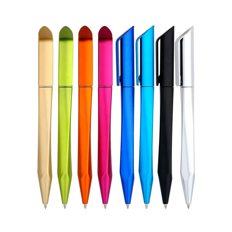 Pens With Custom logo Promotional Ball Pen Triangle Shape Metallic Print Pen