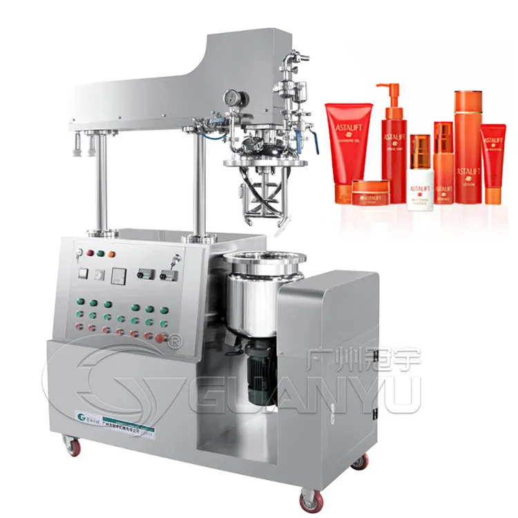 Gy 50l/30l/20l/10l/5l Laboratory Cosmetic Making Machine Body Lotion Skincare Cream Vacuum Emulsifying Homogenizer Mixer