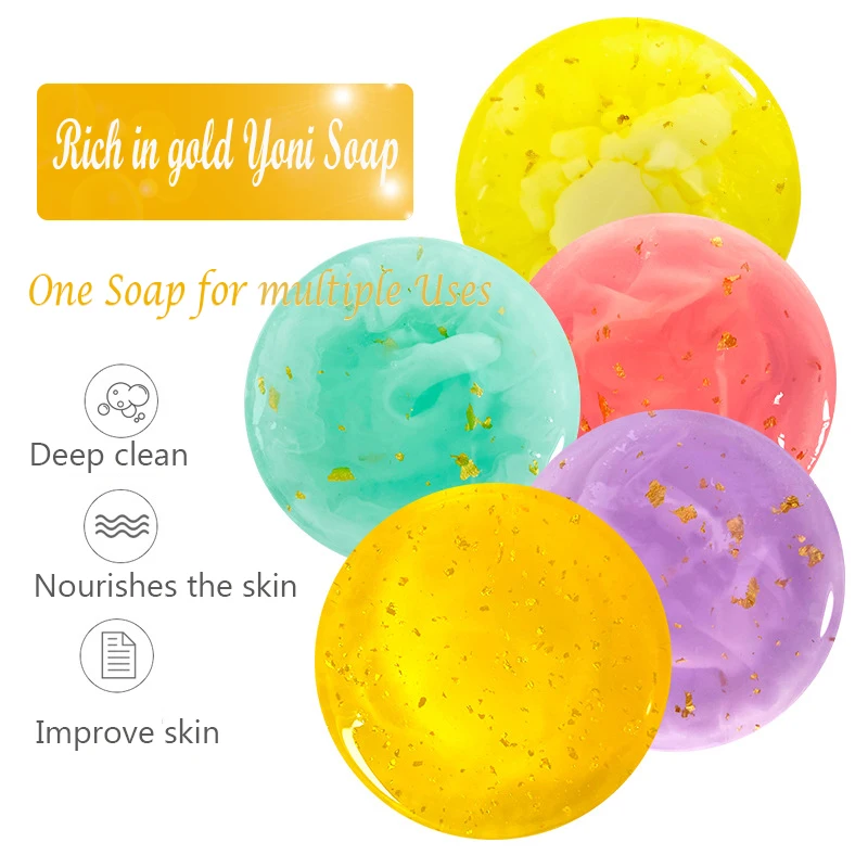 
24K Gold soap with Golden Foil Flakes inside Gold Flake soap 