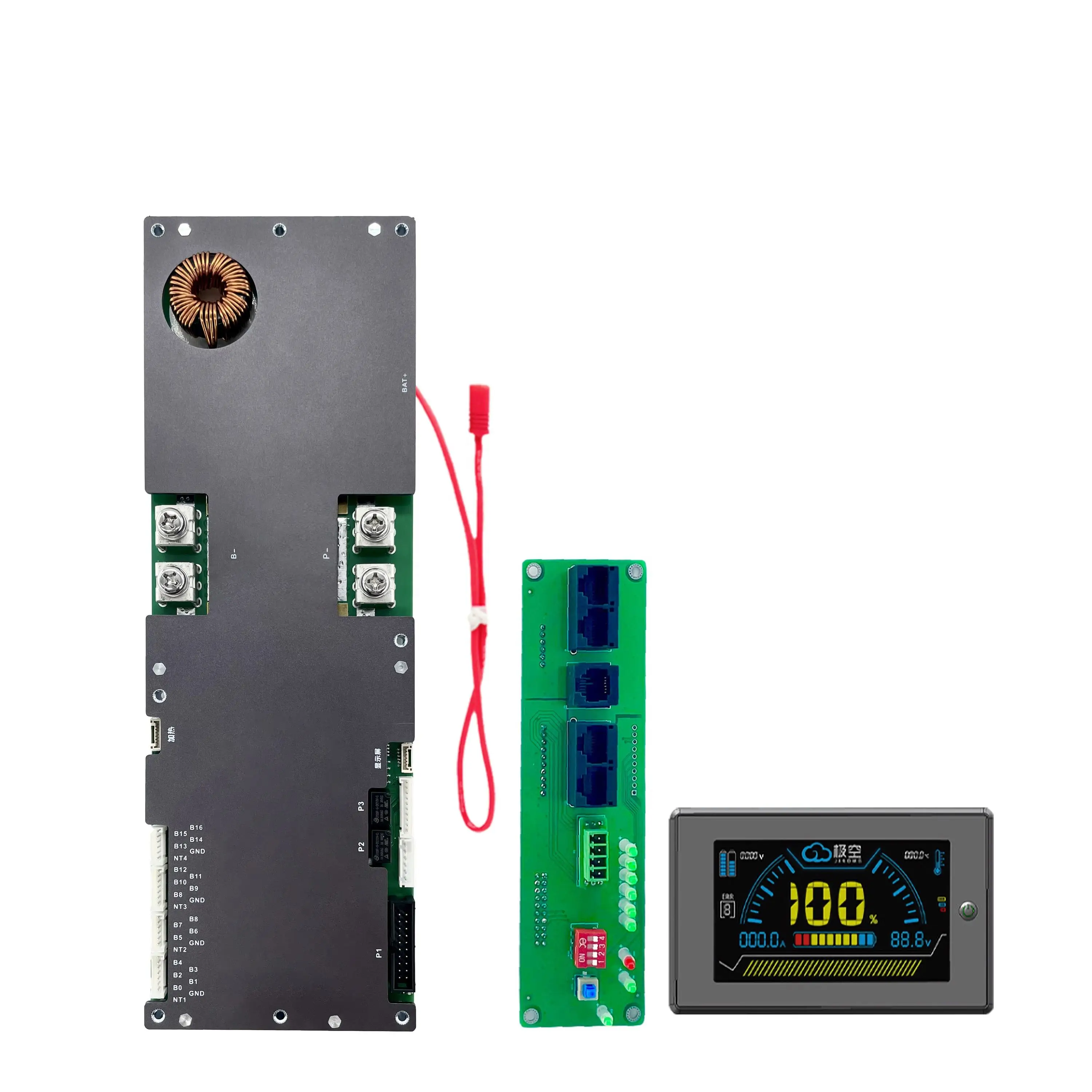 Factory wholesale 16S 10P 15P 20P 100A 200A 48v lifepo4 smart lithium ion battery pack BMS module for Growatt Deye Connection