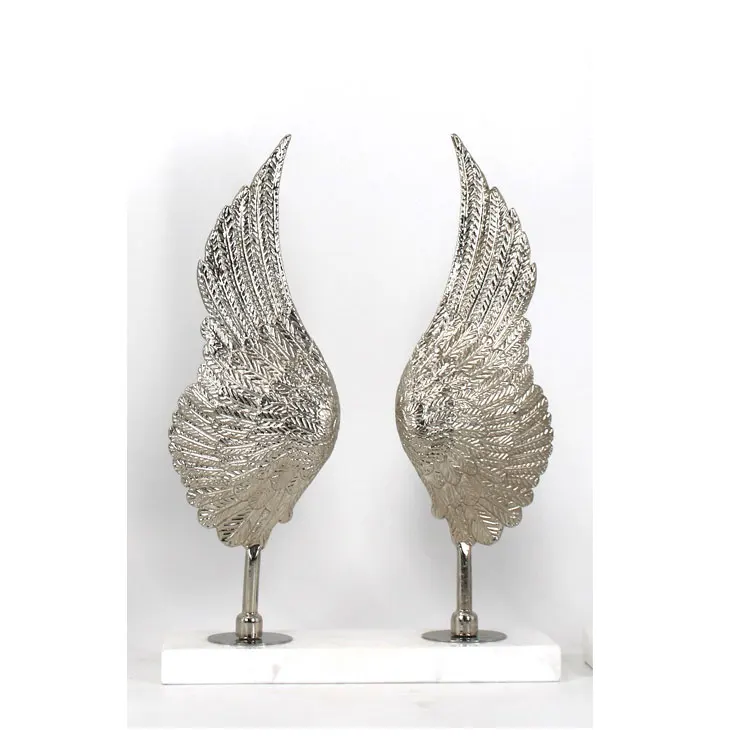 Creative luxury art iron metal electroplating process wing decoration living room desktop crafts ornaments