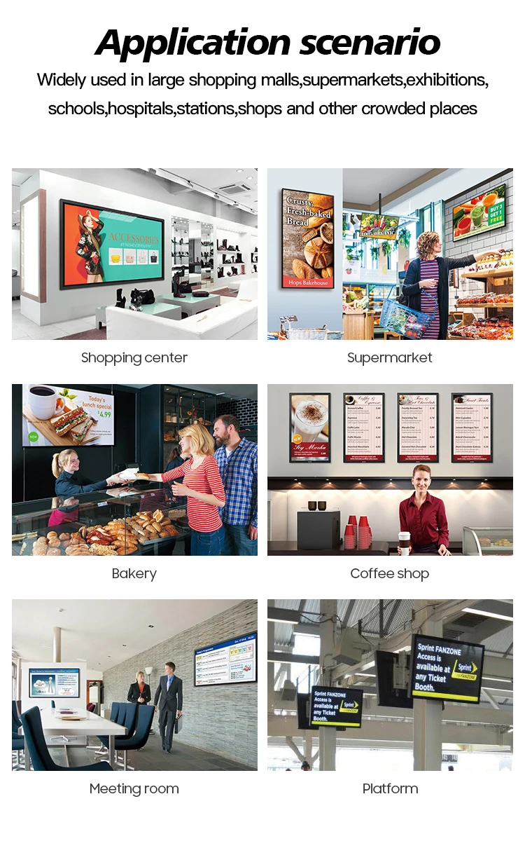 49 Inch Super Narrow Frame Android Smart TV LCD Screen Advertising Playing Equipment Digital Signage For Wall Mount