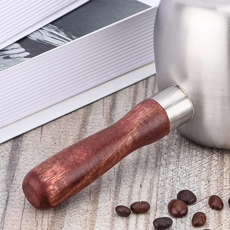 Stainless Steel Hand Brew Coffee Pot Electric Pour Over Kettle Gooseneck 500 ML Hand Brew Coffee Kettle With Wooden Handle