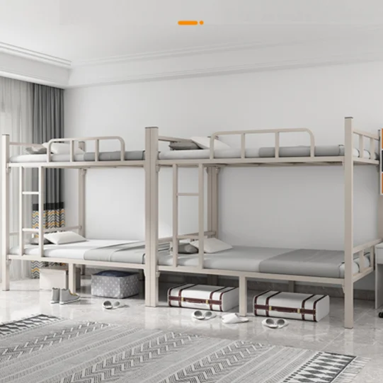 metal bunk bed dorm apartment hotel furniture high quality wholesale steel bunk bed