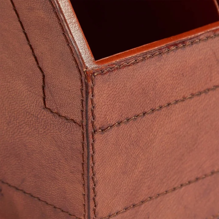 Подставка-органайзер для документов, офисный Настольный держатель для ручек из искусственной кожи или натуральной кожи