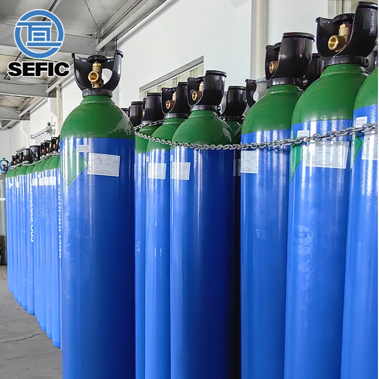 TUV TPED Approved 200bar 50L High Pressure Steel Argon Gas Cylinder Bottle