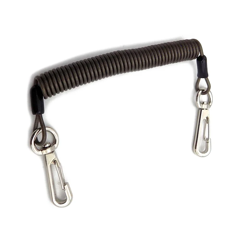 Wholesale OEM Metal wire Steel Wire Safety Security Cable light fixture restraint pipe clamp PU coated Tool Lanyard