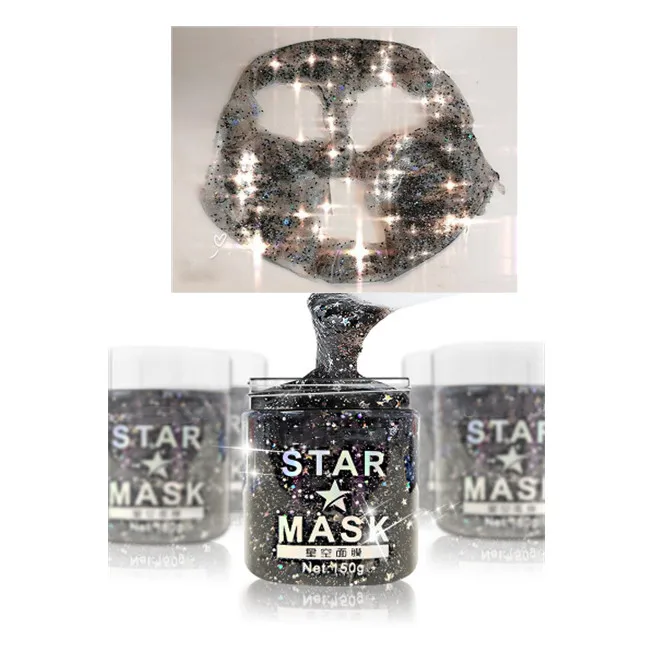 Glitter face mask  Blackhead Remover  Facial Mask Korean Popular Lightening Glitter Peel Off Star Black Face Mask