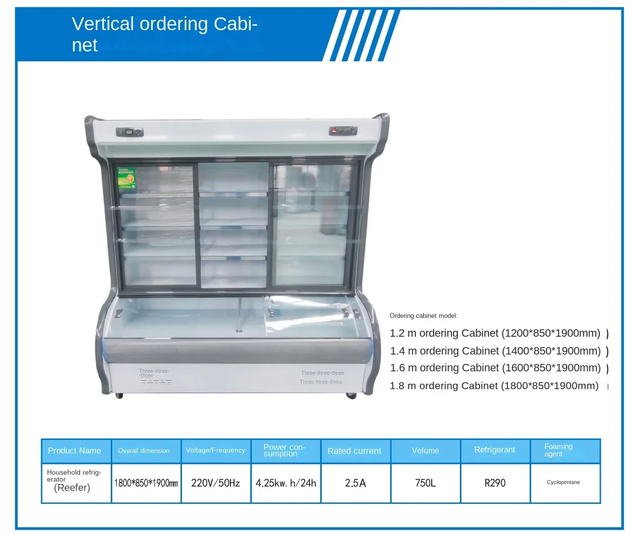 Display fridge glass door for vegetable and fruit preservation