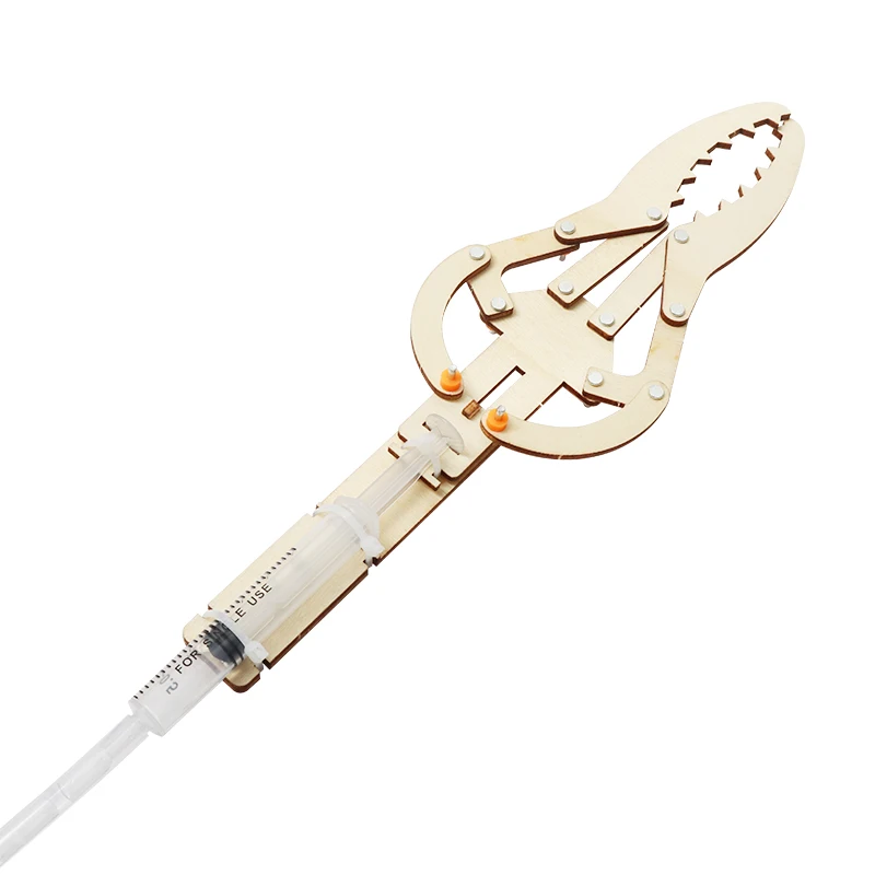 Children Scientific Experiment Repeatable disassembly and assembly Of Puzzle Wooden Toy Hydraulic Manipulator