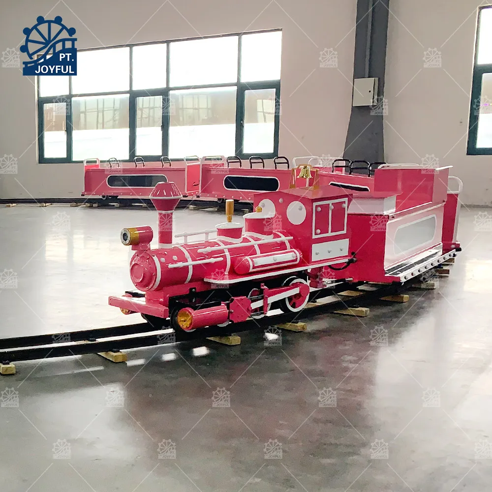 Amusement Park Ride 3KW Train Ride On Train Mini Electric Track Train For Kids