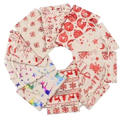 2021 New Hot Sell Promotion Small Burlap Fabric Wrap Gift Bags With Drawstring for Party Wedding Birthday Christmas Santa Sack