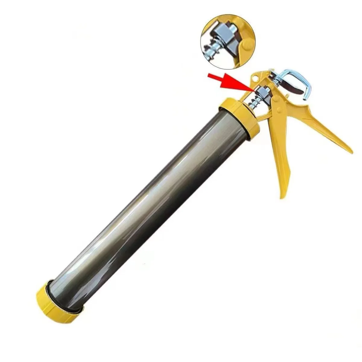 Portable Manual Antique Brass Caulking Gun Silicon Sealant Finishing Applicator Tool Sausage Shape Adhesive Tool