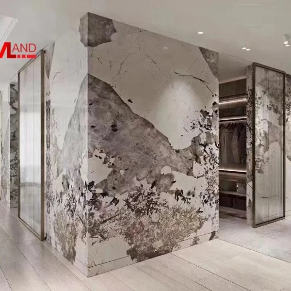 snow fox  luxury wall space natural  wall floor marble