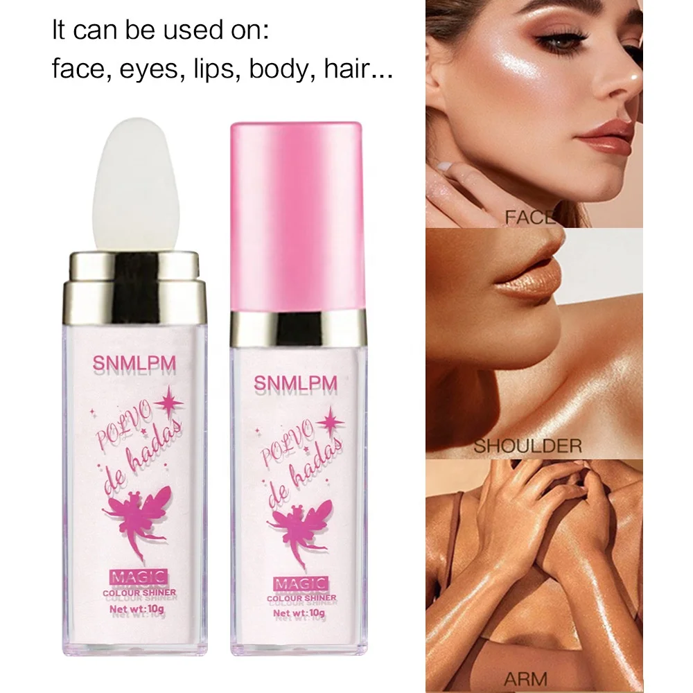 SNMLPM Wholesale Glitter Powder Highlighter Polvo De Hadas Fairy Dust Highlight Patting Powder for Face and Eye,Sparkling Body