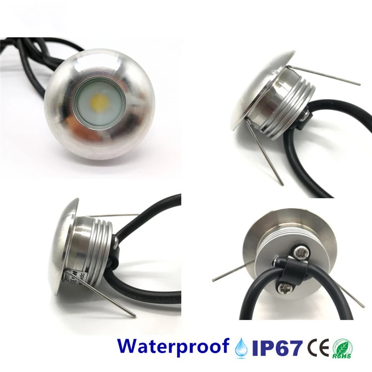1W Outdoor LED Lamps Foot Ground Lights Waterproof IP67 Stair Light Fixture Garden Embedded Corner Spotlighting DC12V