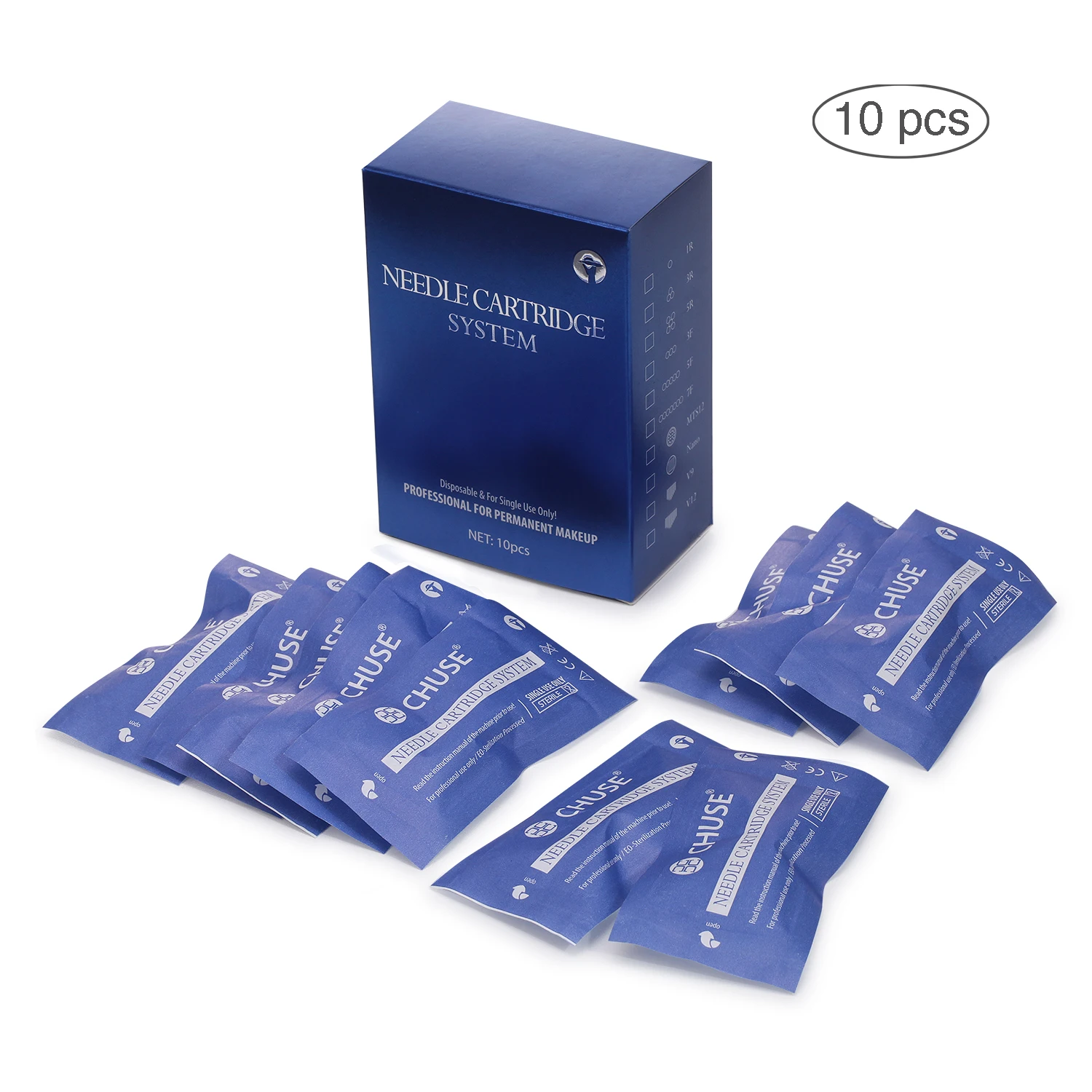 CHUSE C5 Series 5-Flat Permanent Makeup Tattoo Cartridges Needles