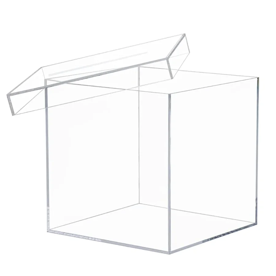 Подарочная коробка для денег с прозрачной крышкой, современный акриловый бокс для свадебных карт, 10 дюймов