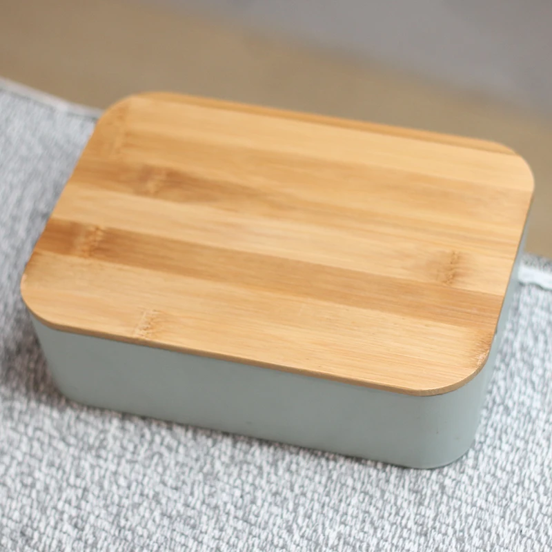 Modern luxury multi purpose pretty makeup case bamboo cosmetic box jewelry storage organizer with lid mirror for women beauty