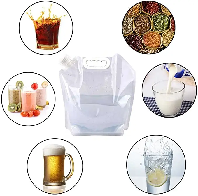 Collapsible Camping Accessories Outdoor Folding Water Carrier Tank Foldable Water Container Bag Plastic Water Container