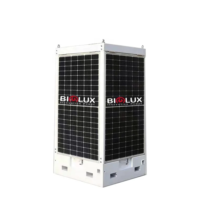 Long Life Using Cuboid Mobile Solar CCTV Tower With AGM Surveillance Tower