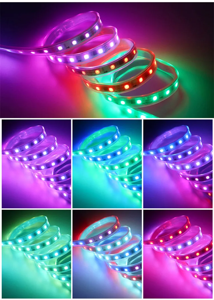 led 12v smart rgb led strip light running water changing color ledstrip 24v 5050 rgb led strip