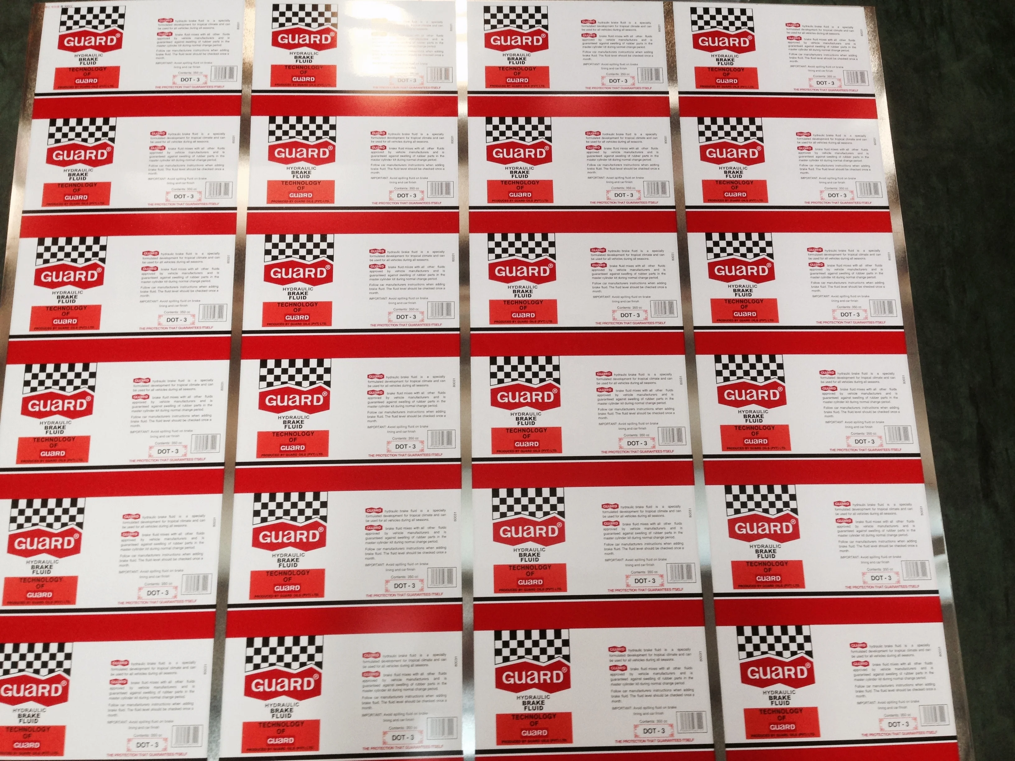 printed tinplate sheets for brake oil GR-063