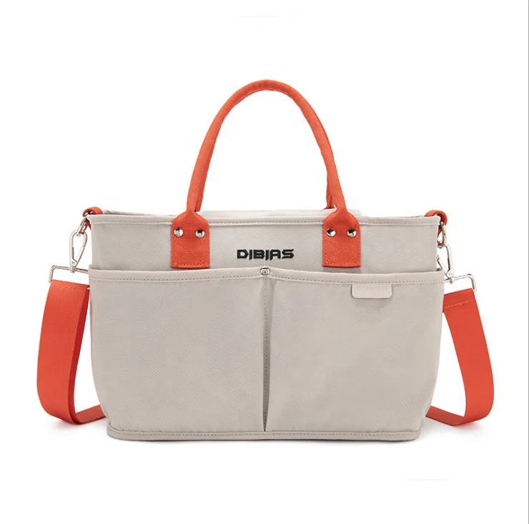 
OEM Western High grade durable black mommy handbag cotton diaper bag tote 