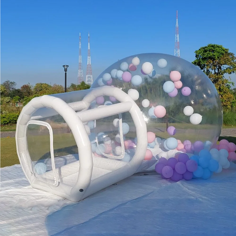 custom Kids Party Balloons House Giant Clear Inflatable Crystal Igloo Dome Tent Transparent Inflatable Bubble Balloons House