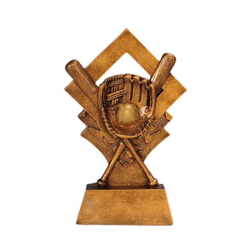 Antique crafts polyresin baseball trophy resin medal