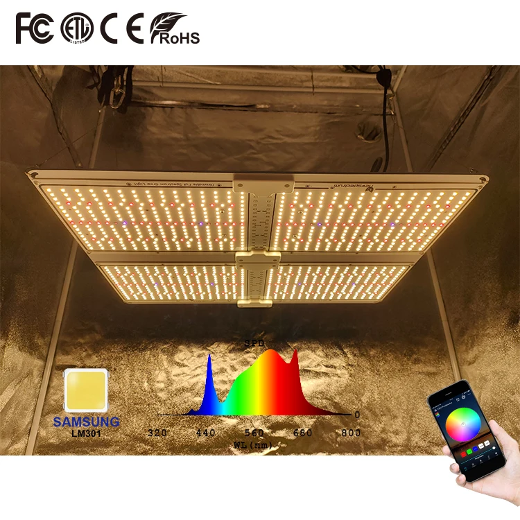 Smart Adjustable Spectrum Led Grow Light UV IR With Separate Switch Control Samsung lm301Smart Grow Light