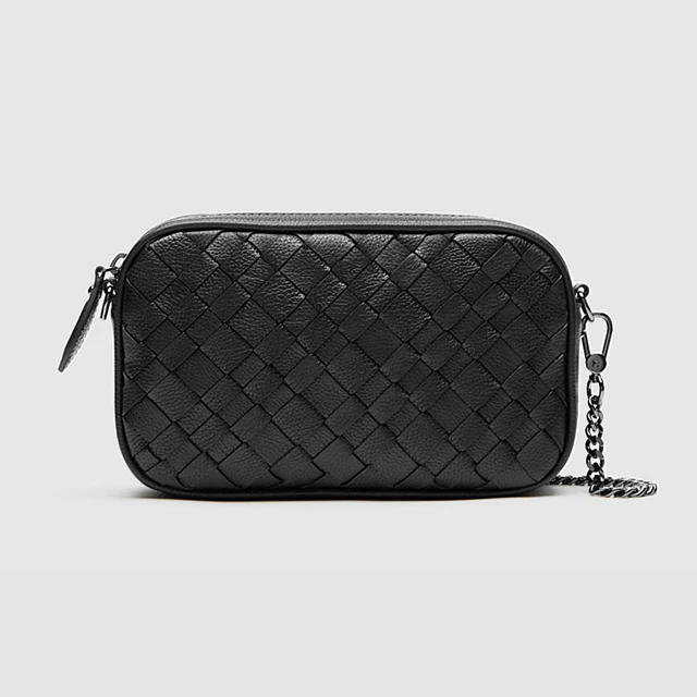 high quality luxury handmade woven leather bags women single strap shoulder bag