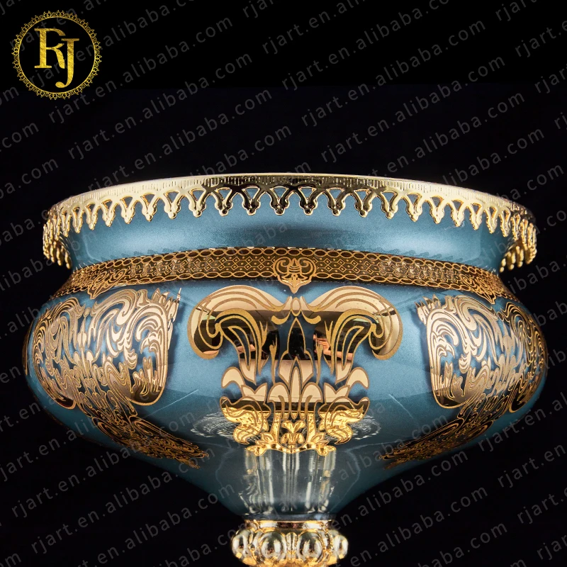 Household Luxury Islam Uzbek Skidki Bagima Crystal Glass Dinner Set Idishlar Chinni Posuda Footed Bowl Bohemia Plate