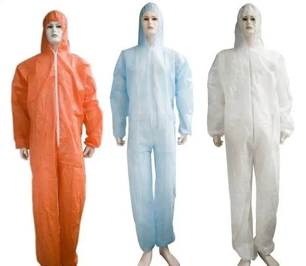 SF Disposable Microporous Coverall in Safety Clothing White/Orange Coverall  Disposable Overalls For Men Type 5/6 Overalls