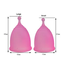 Eco-friendly Solid Color Organic Menstrual Cup Sport Box Packaging 100% Medical Silicone Order Online Coupe Menstruelle Small