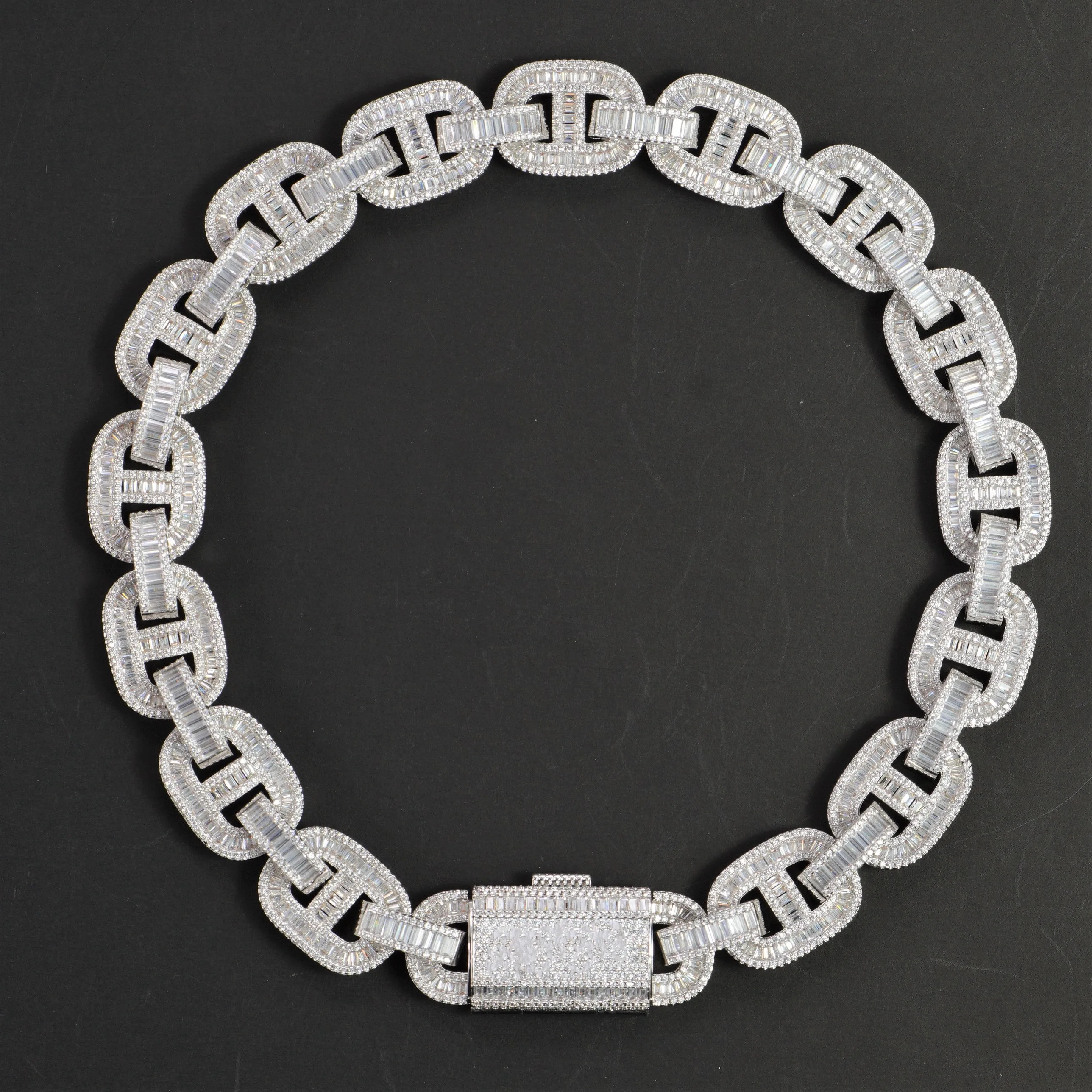 Custom logo personality necklace personalized baguette coffee bean necklace