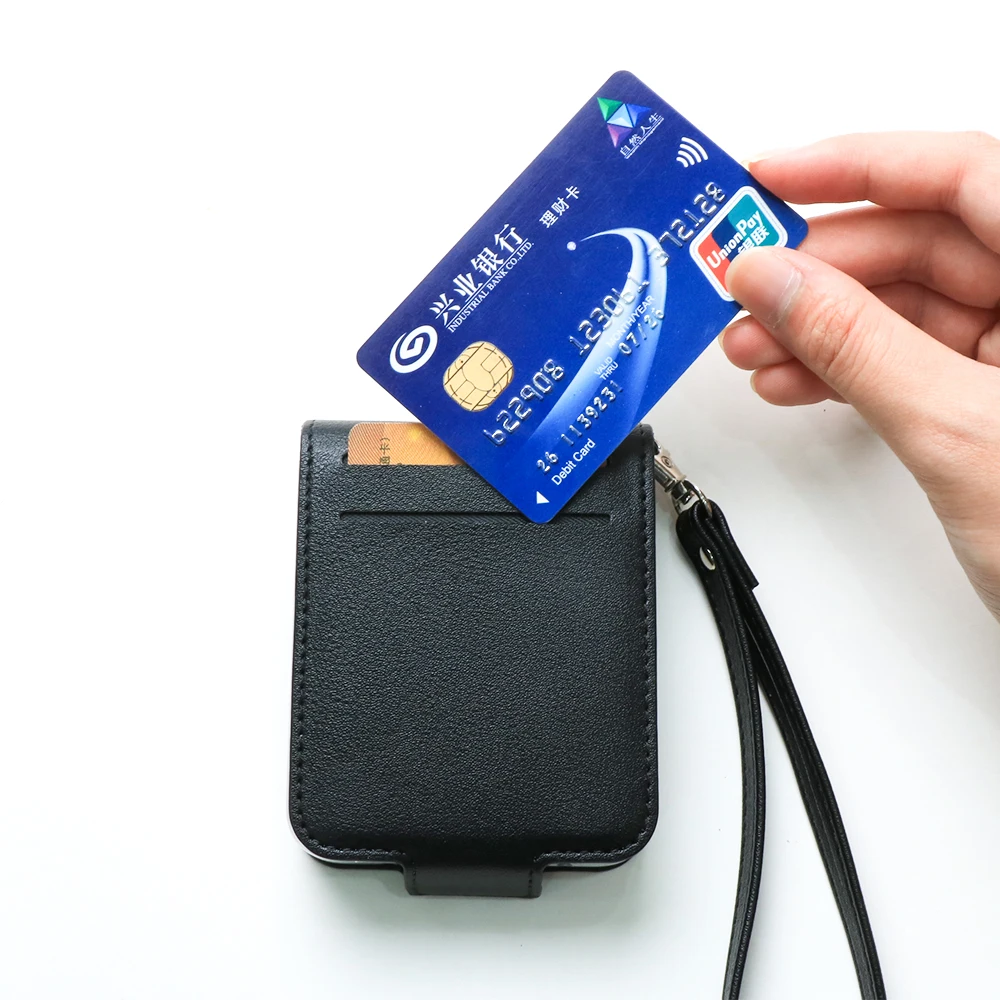 Leather Card Slot Phone Case for Samsung Z Flip 3 Hard PC Protective Cover For Galaxy Z Flip3 5G SM-F711B Ultra Slim Phone Case