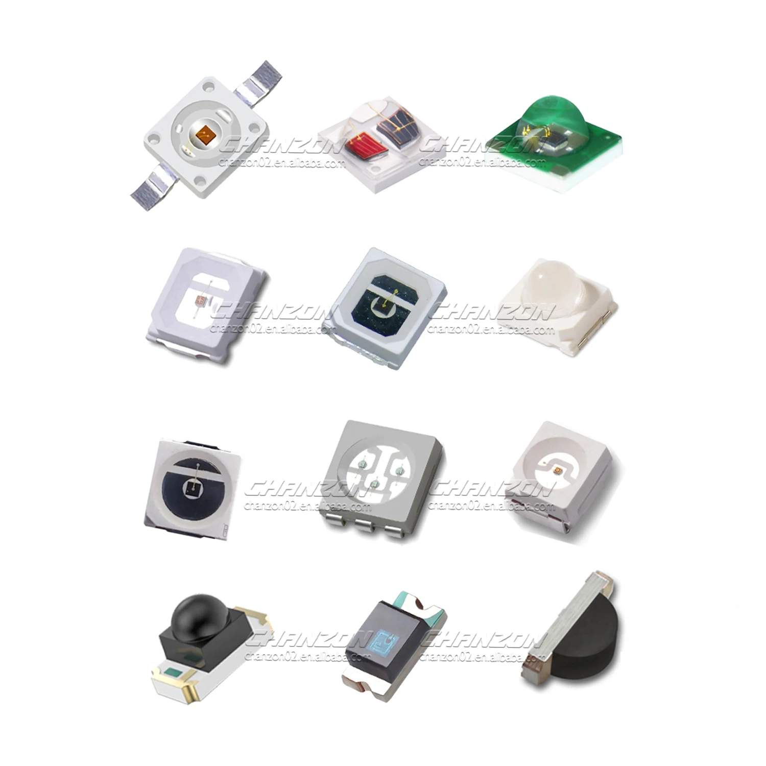 Full Series IR SMD светодиодный чип инфракрасный 7060 5050 3535 3030 2835 3528 1206 0805 0603 850nm 940nm 1050nm 1450nm 1600nm вид сбоку