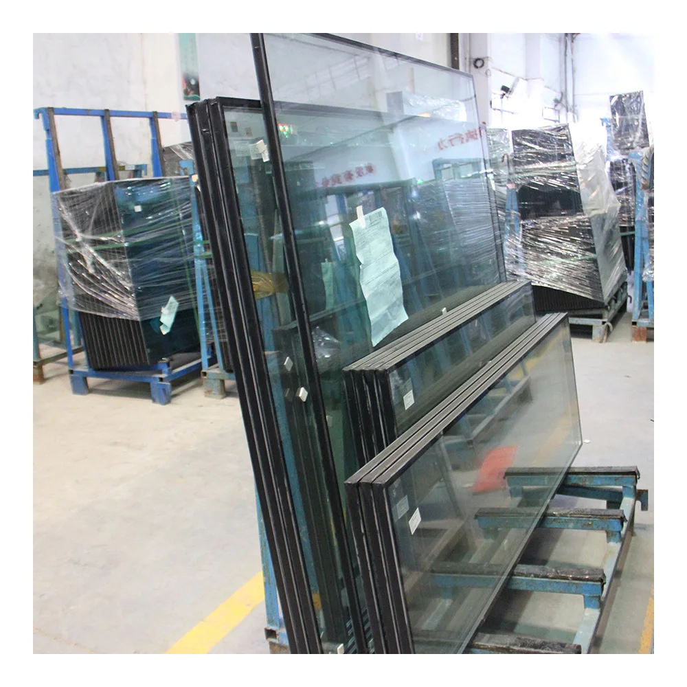 Insulated Double Glazing Hollow Glass With Curtain Wall Profiles Glass For Commercial Building Facade