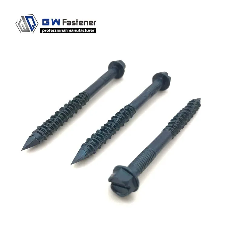 Blue Slotted Hex Washer Head Concrete Screw Concrete Anchor Tapcon Anchor Screw