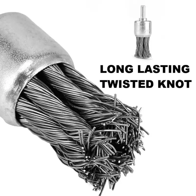 3x Rotary Steel Wire Brush Drill Attachment Cup Wheel Set Rust Removal Abrasive Tools Tool Set