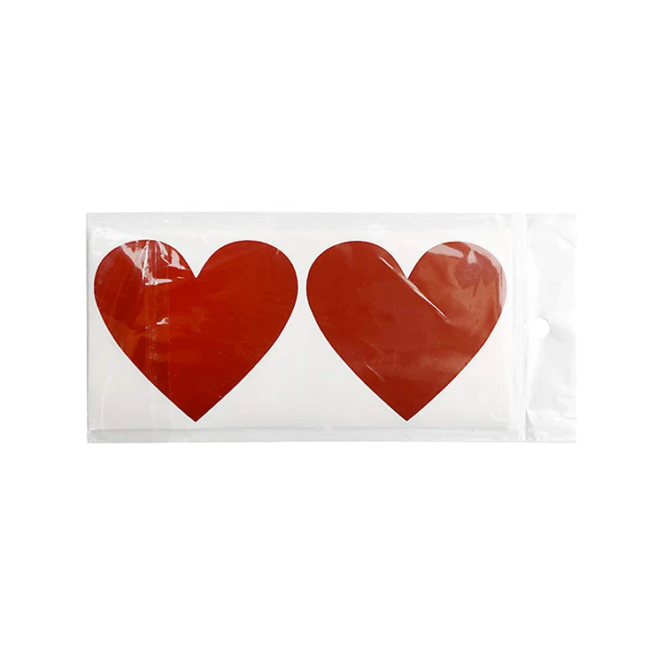 popular hot sale scratch off heart shape sticker label
