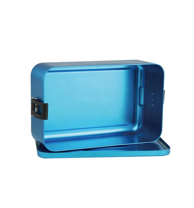 water proof anodizing survival kit aluminum box with rubber seal ring and clasp