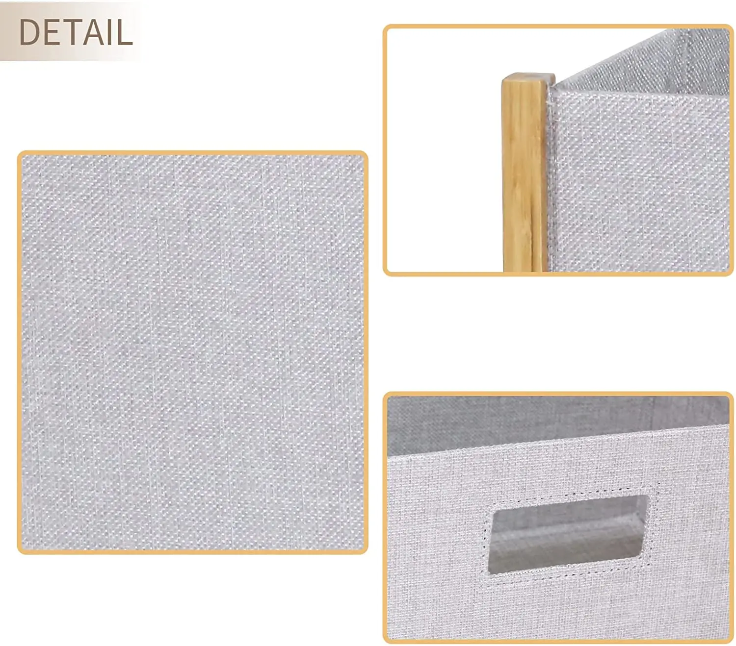 High Quantity Bamboo Hamper for Laundry Foldable Collapsible Laundry Basket with Bamboo Frame For Bathroom