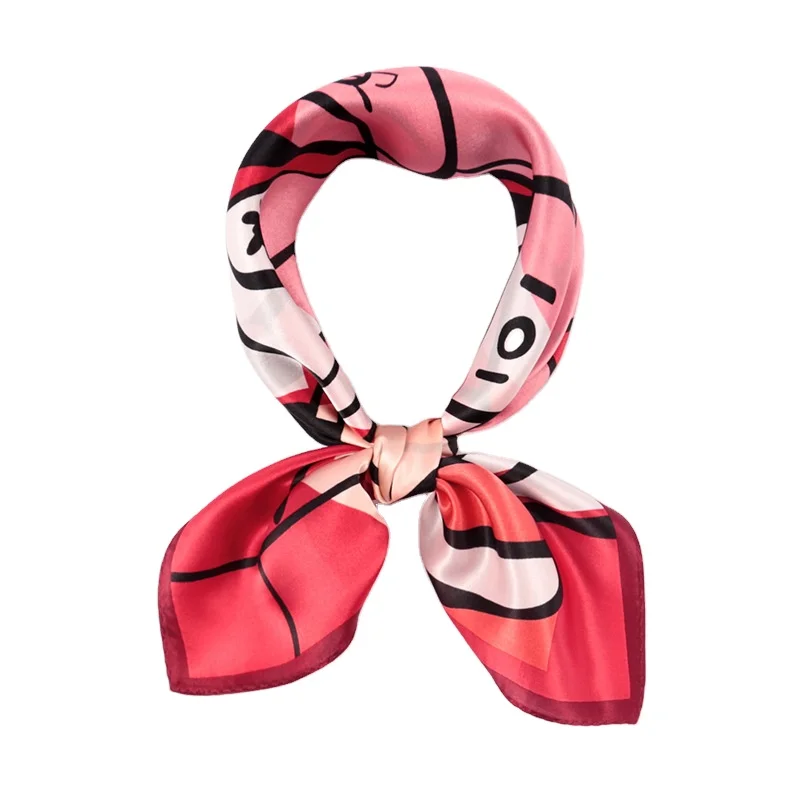 Screen Printing 100%silk Satin 12mm Professional Decorative Custom Luxury Designer Scarf Styles Silk